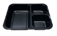 CPET tray 3-grid from DisposablesInc.com. The best import service in China. Import your disposable items and products from us.